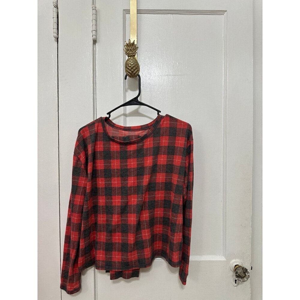 SO women’s size small intimates plaid shirt & pajama pants set